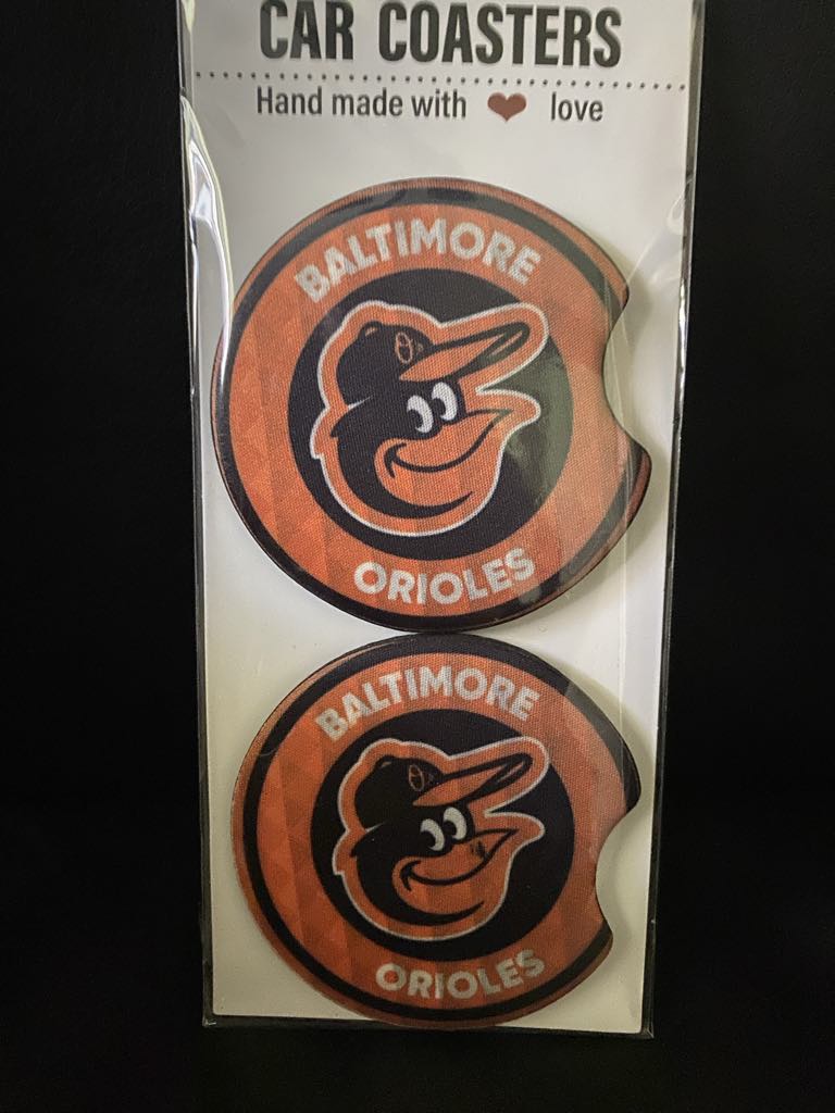 Orioles coasters-set of 2