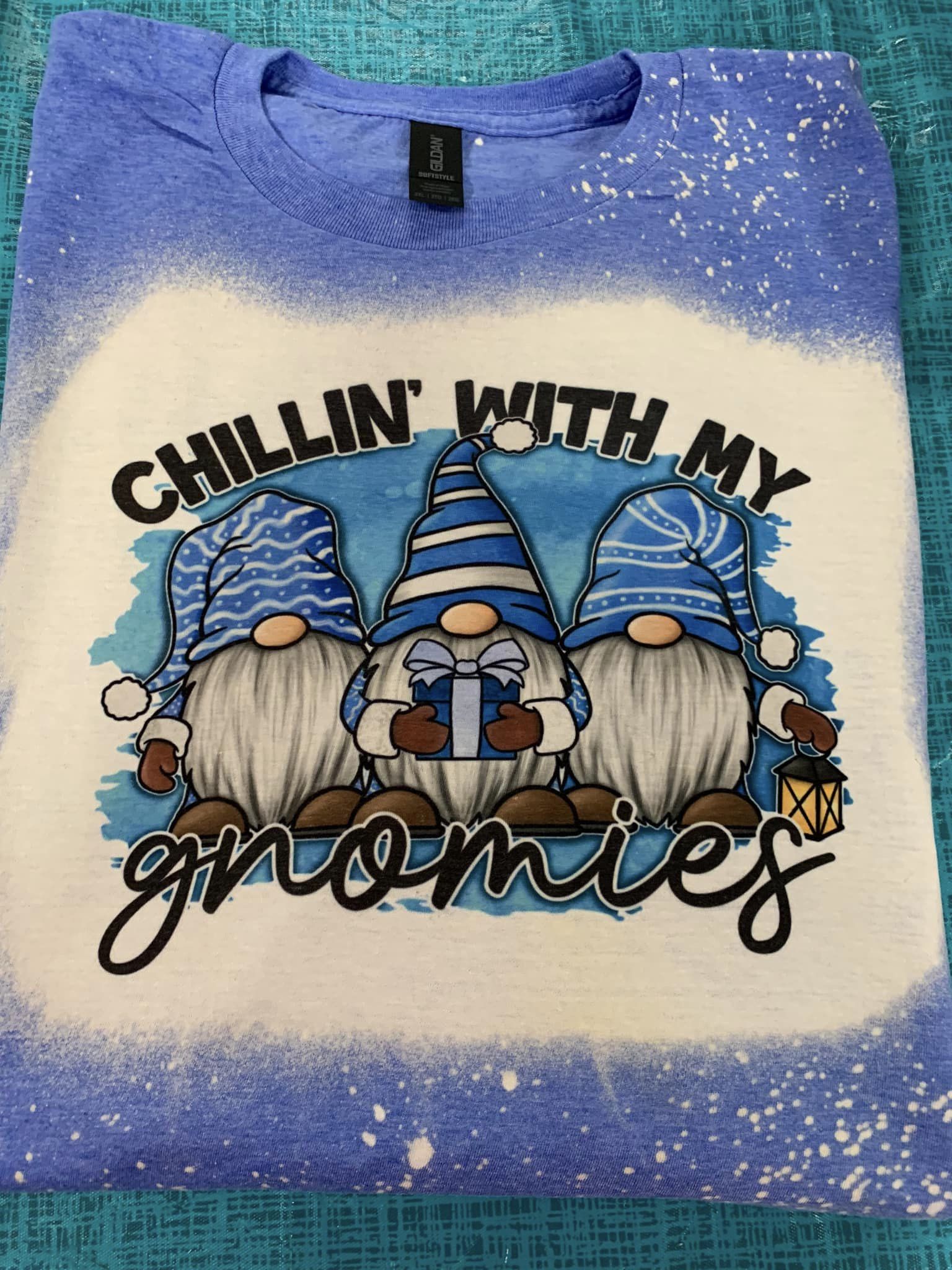 Chillin with my Gnomies-Blue T-Shirt