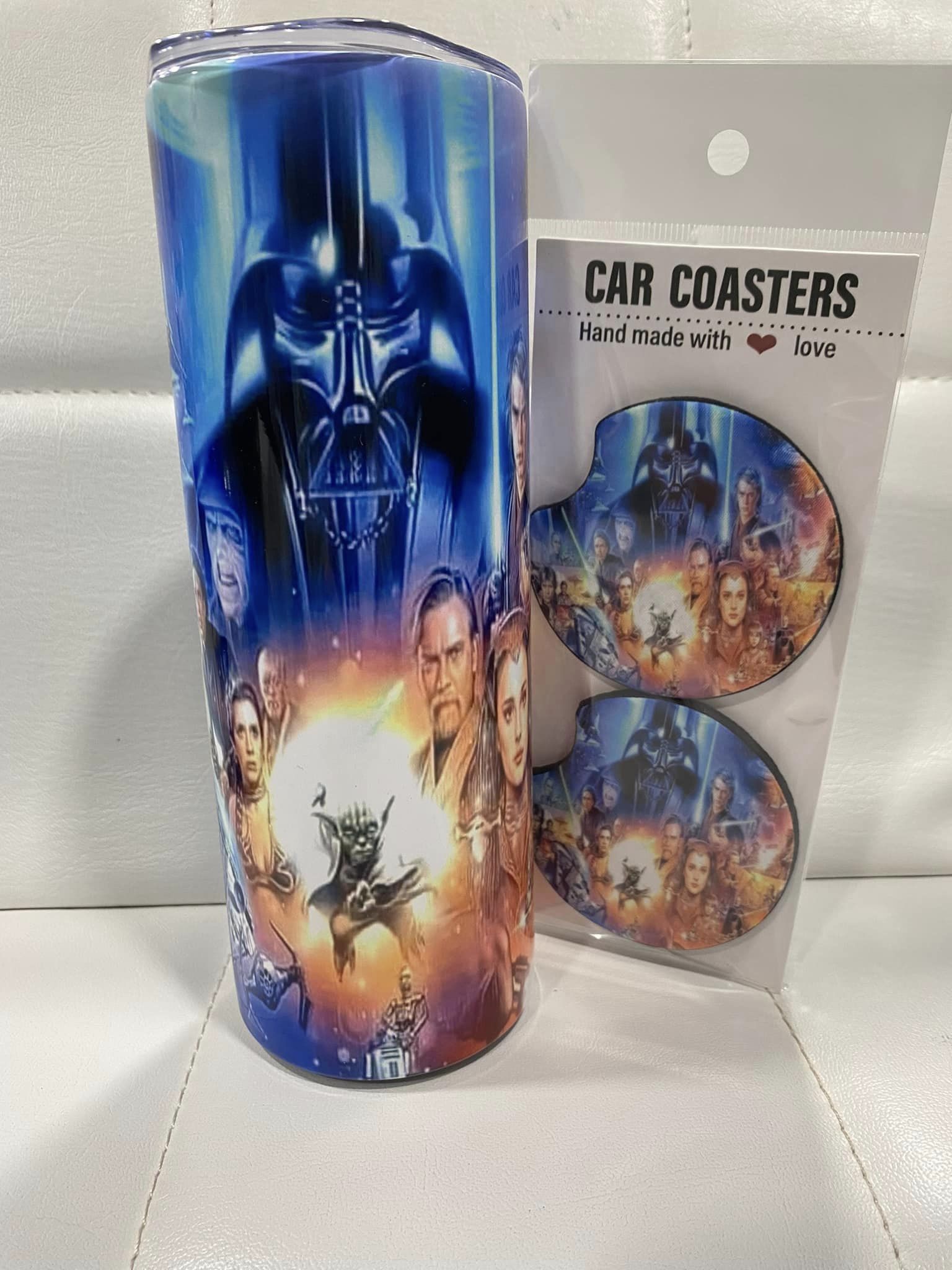 20oz Star Wars Tumbler with Matching coasters