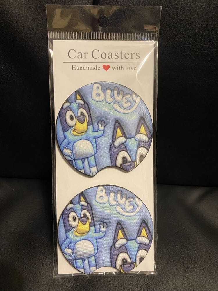 Bluey-Car coasters-set of 2