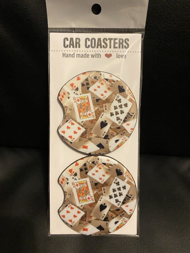 3D Cards-Car coasters-set of 2