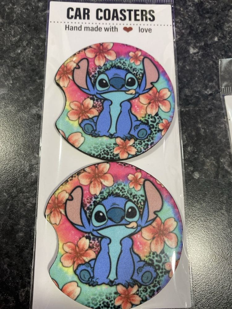 Stitch coasters-set of 2