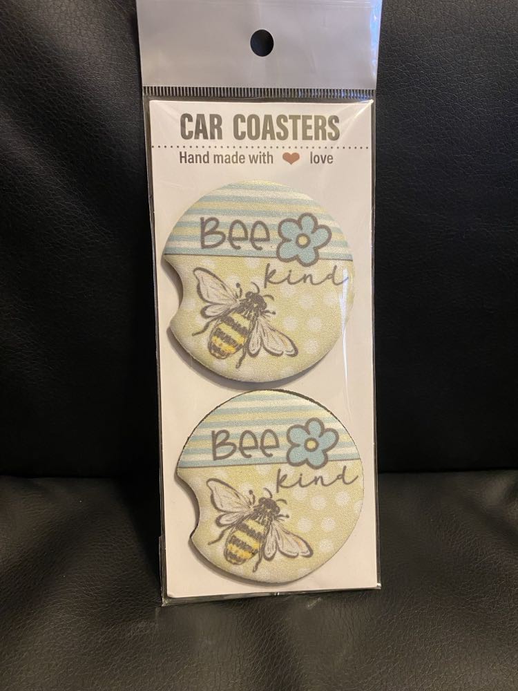 Be Kind-Car coasters-set of 2