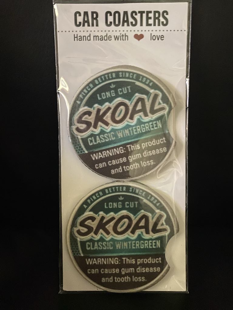 Skoal Can-Car Coasters set of 2