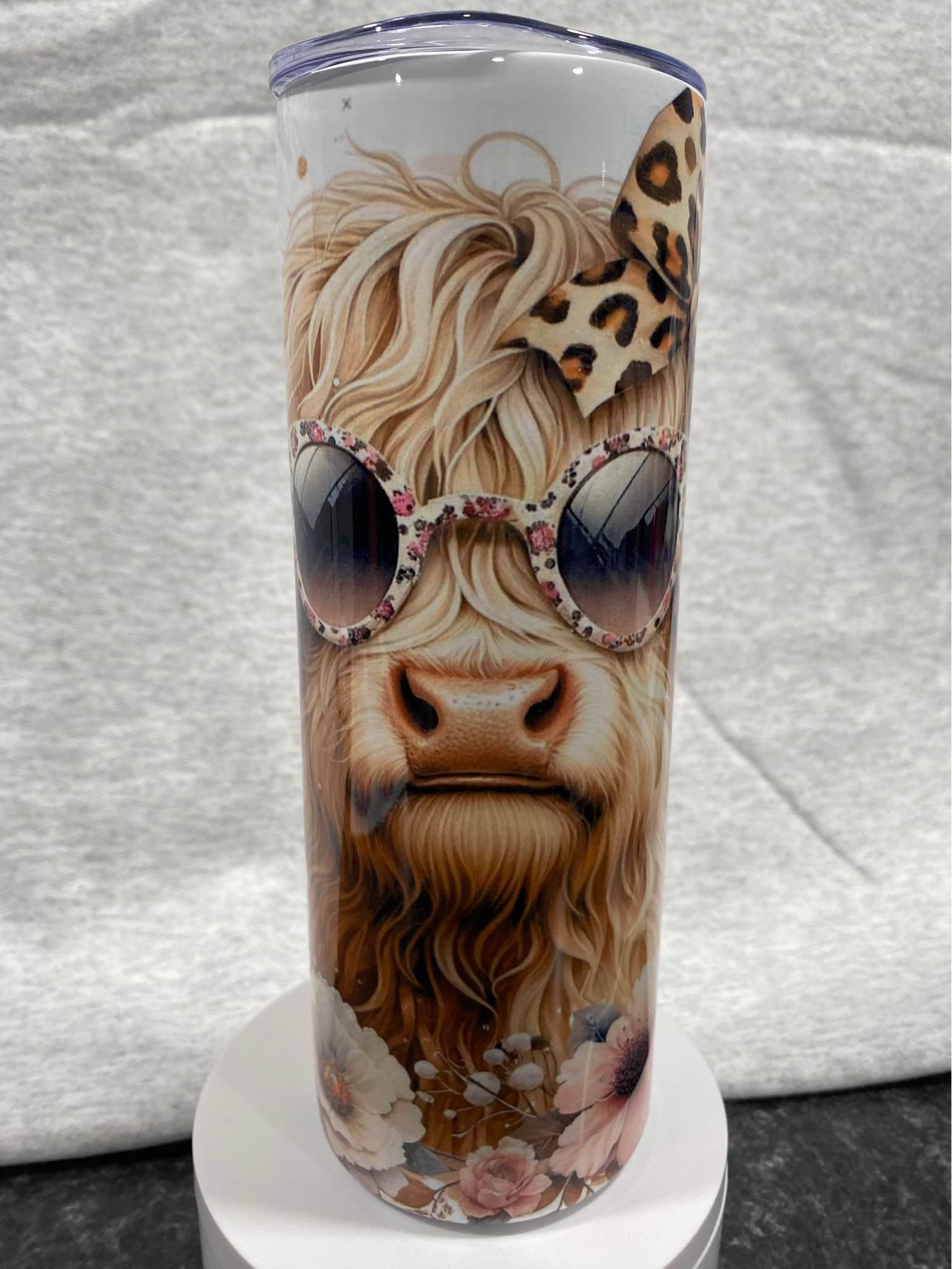 Leopard & Shades Highland Cow Tumbler