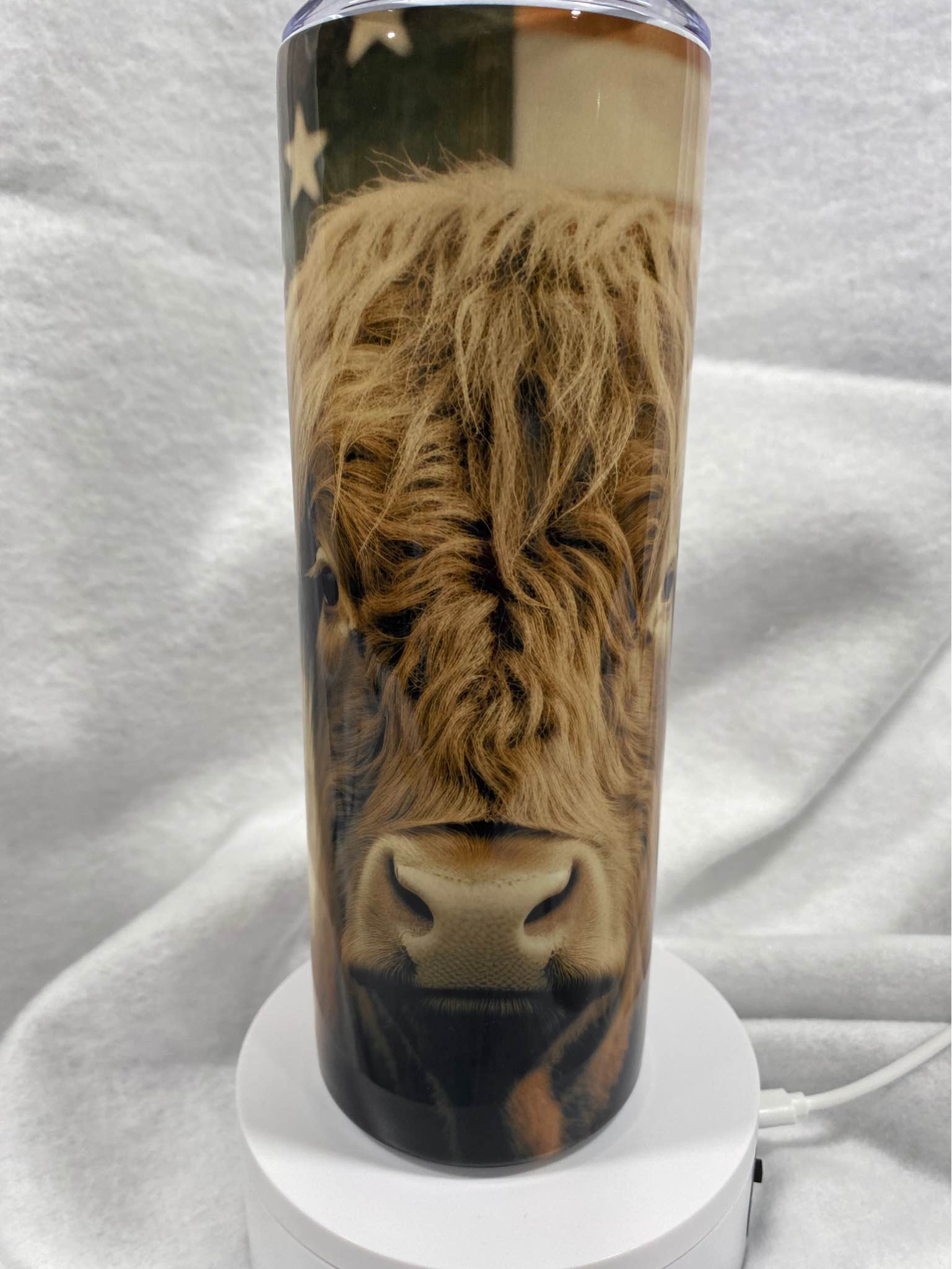 Americana Highland Cow Tumbler