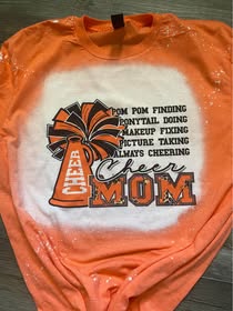 Cheer Mom with PomPom & Megaphone T-shirt