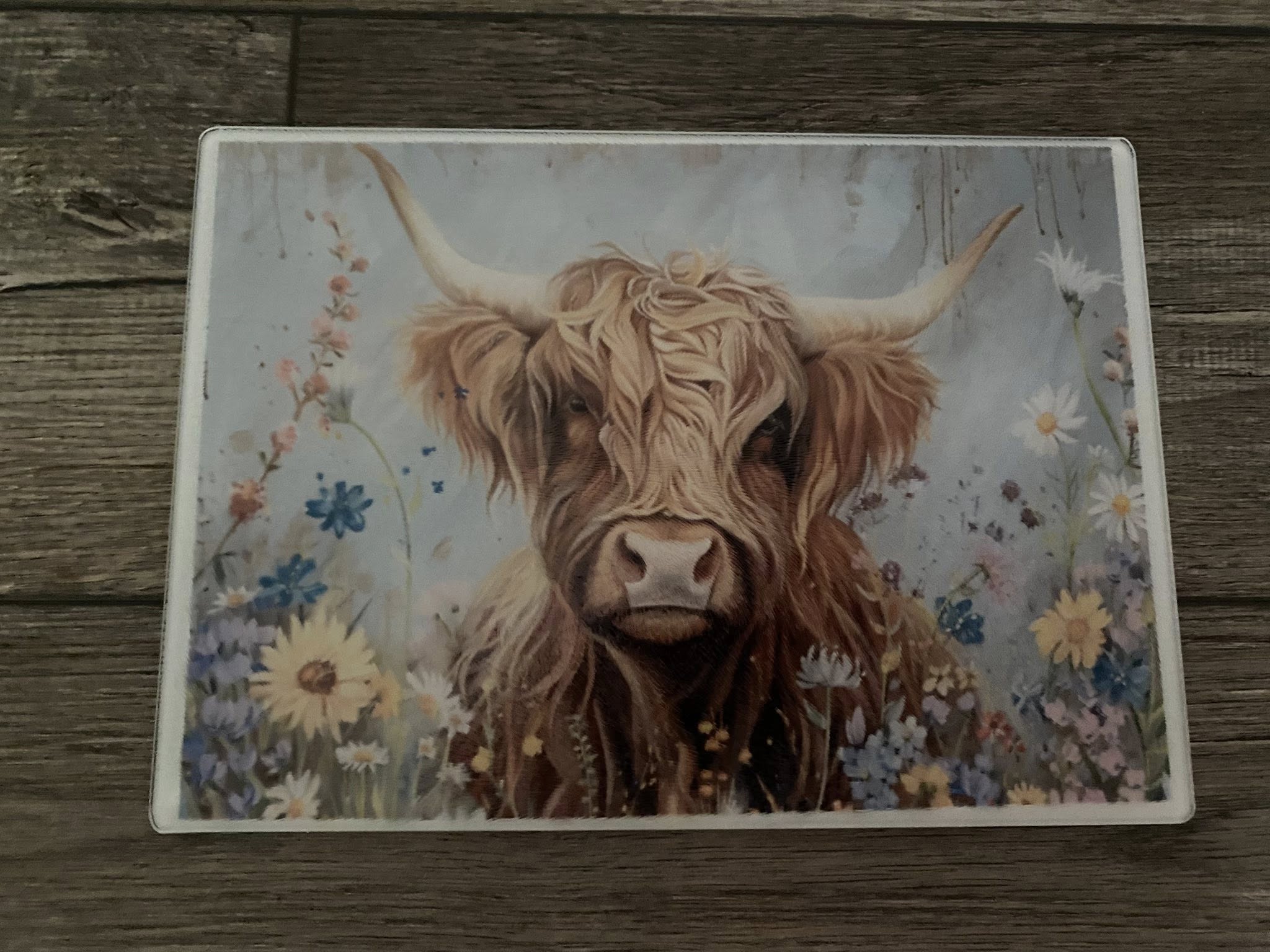 Highland Cow Cutting Board