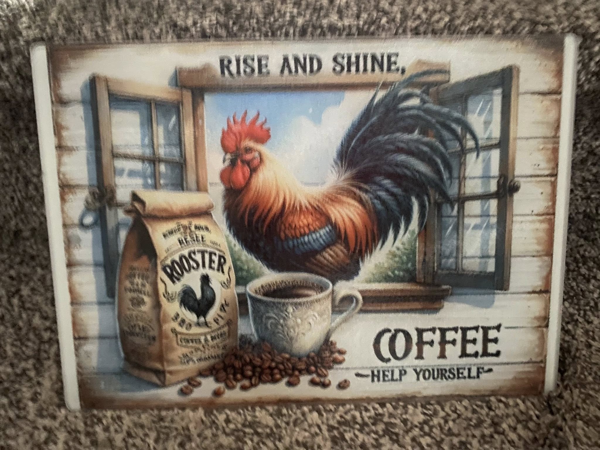 Rise & Shine Rooster Cutting Board