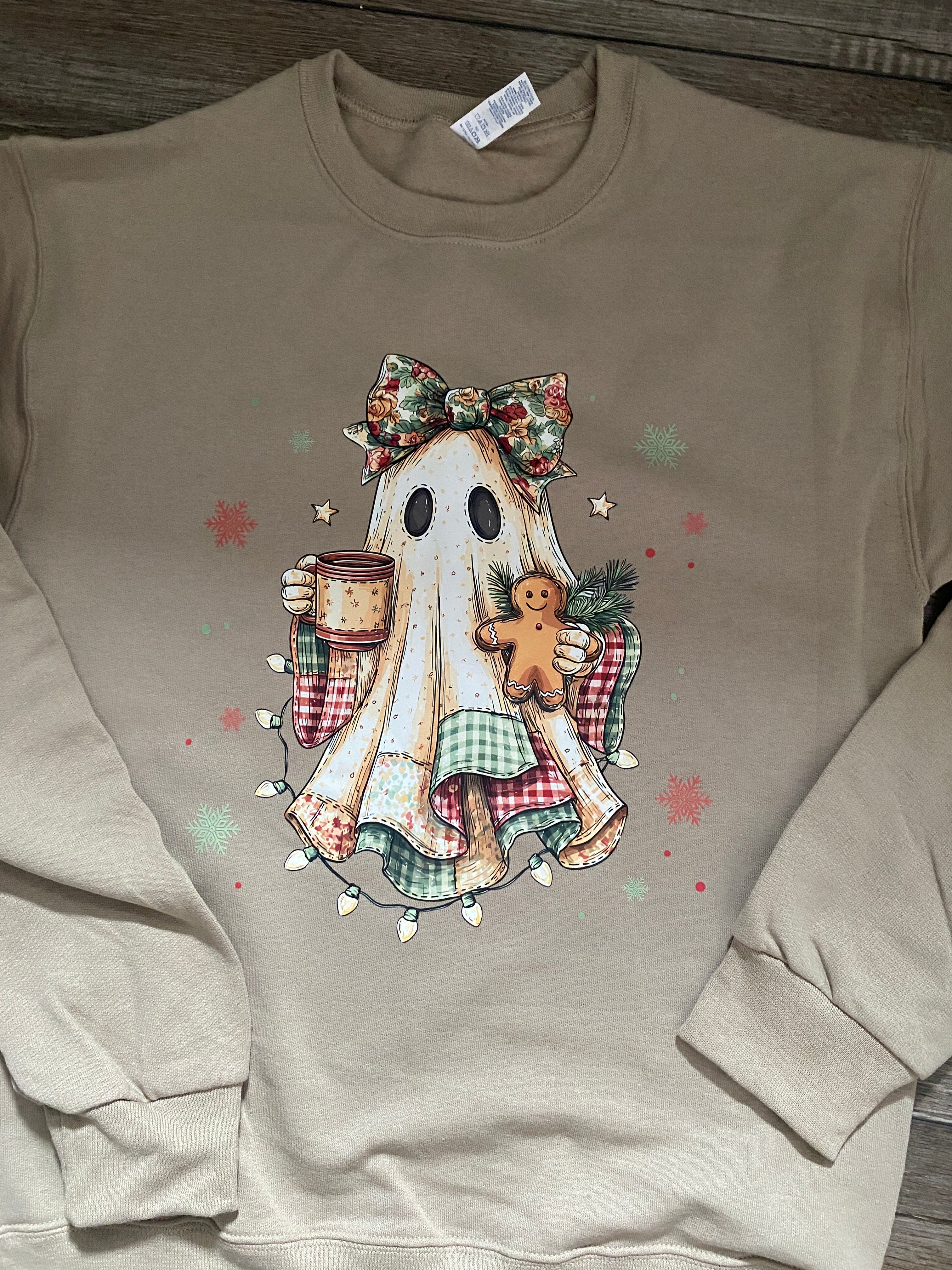 Gingham Holiday Spirit Crewneck Sweatshirt