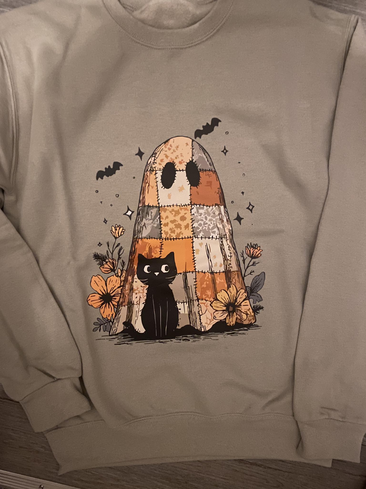 Calico Quilted Ghost Crewneck Sweatshirt