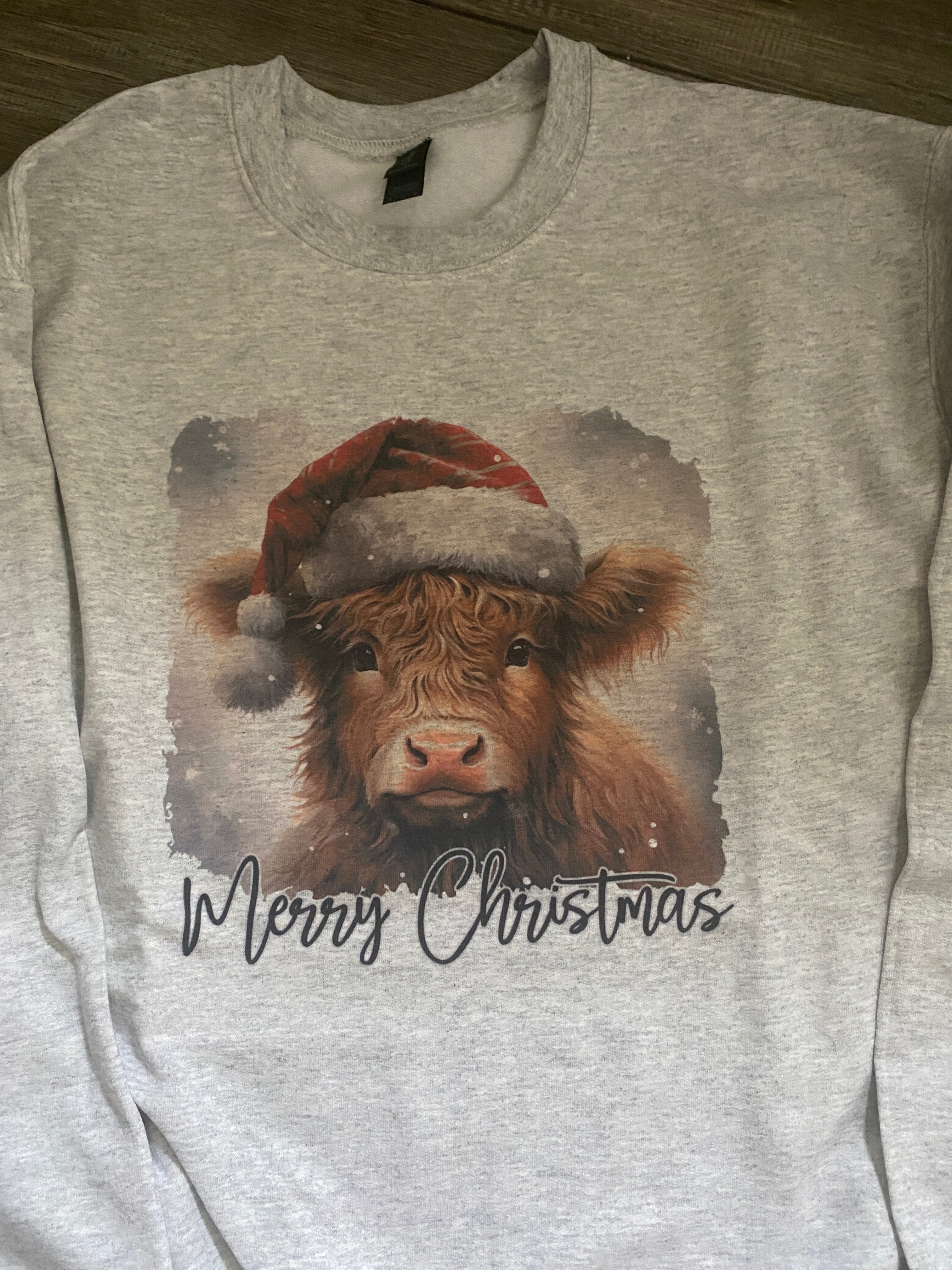 Merry Christmas Cow Sweatshirt