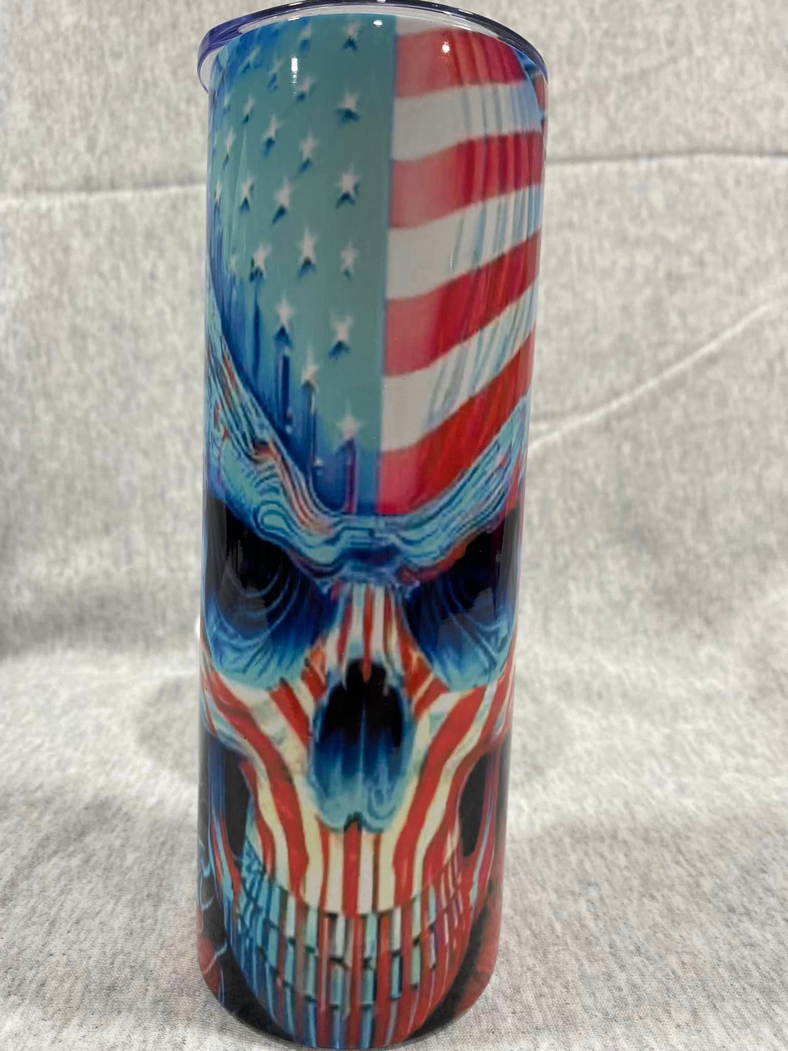 20oz American Skull Tumbler