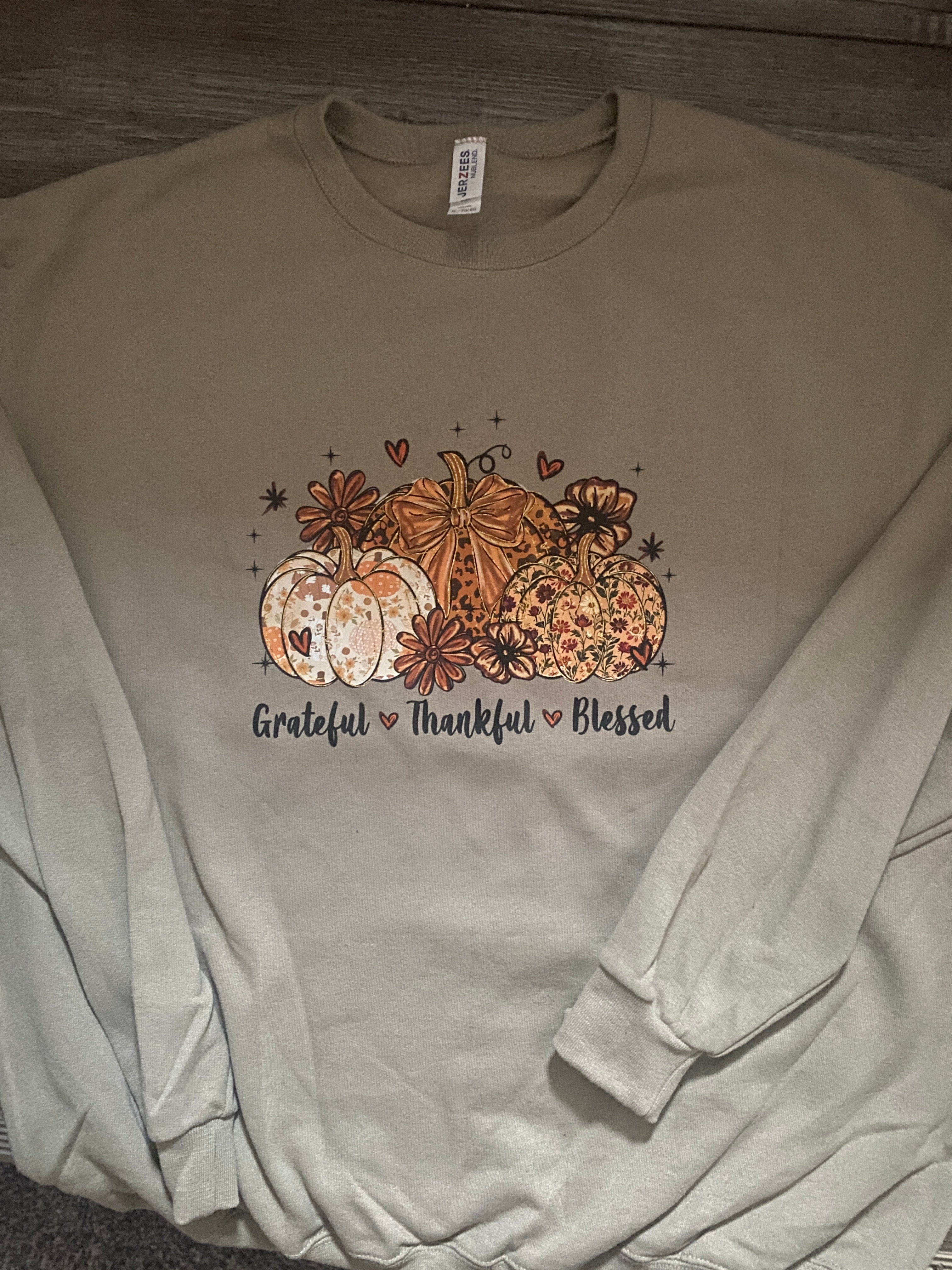 Grateful-Thankful-Blessed Crewneck Sweatshirt