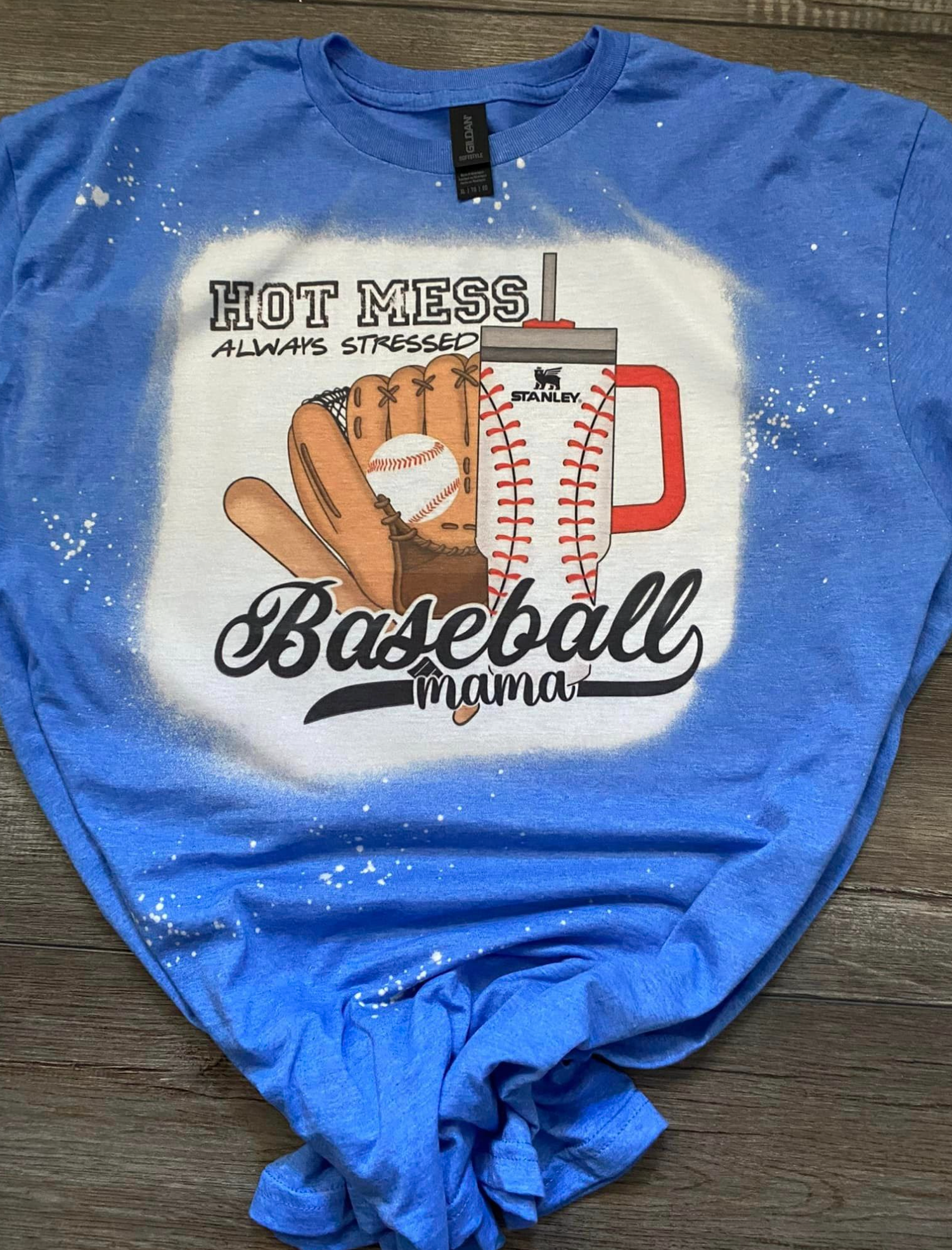 Baseball Mama Hot Mess T-shirt