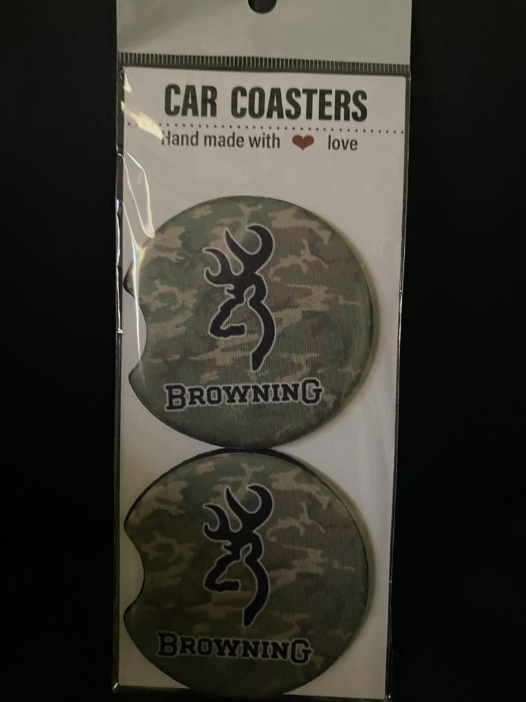 Browning Camo-Car coasters-set of 2