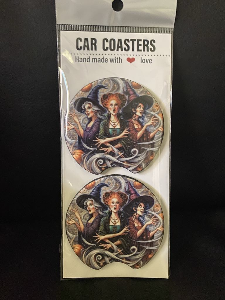 Hocus Pocus-Car Coasters set of 2