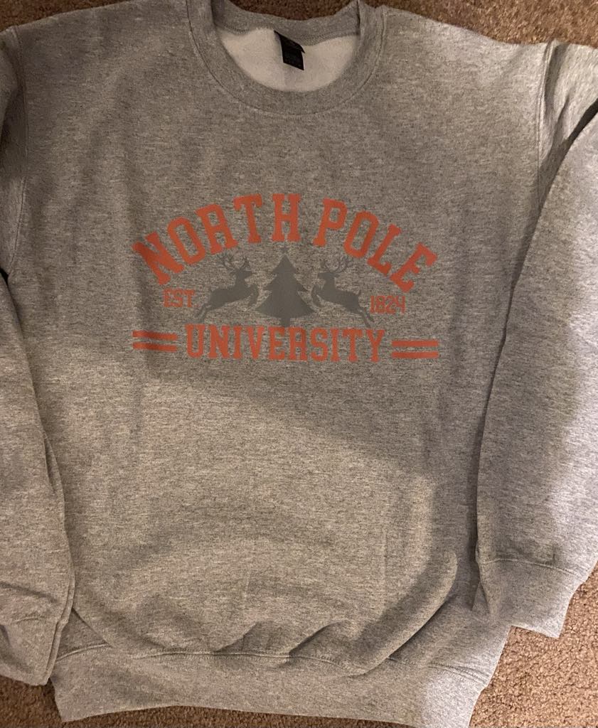 North Pole University with Trees Sweatshirt