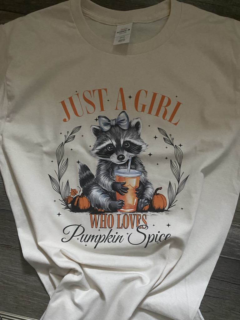 Pumpkin Spice Racoon Tshirt