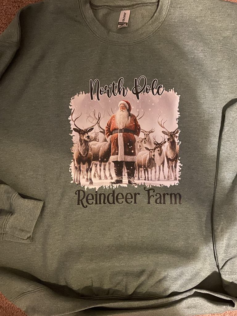 North Pole Reindeer Farm Sweatshirt