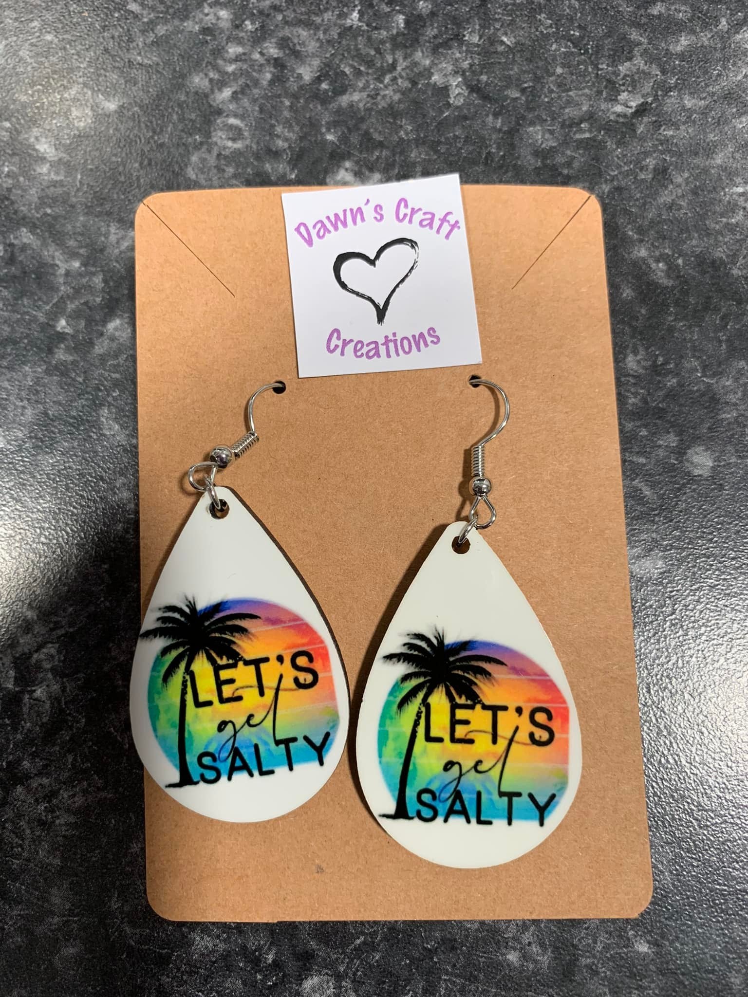 Let's Get Salty Tear Drop Earrings