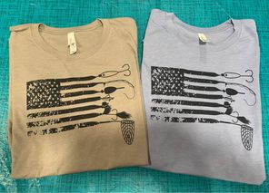 Flag with Fishing gear T-Shirt