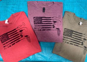 Flag with Fishing gear T-Shirt