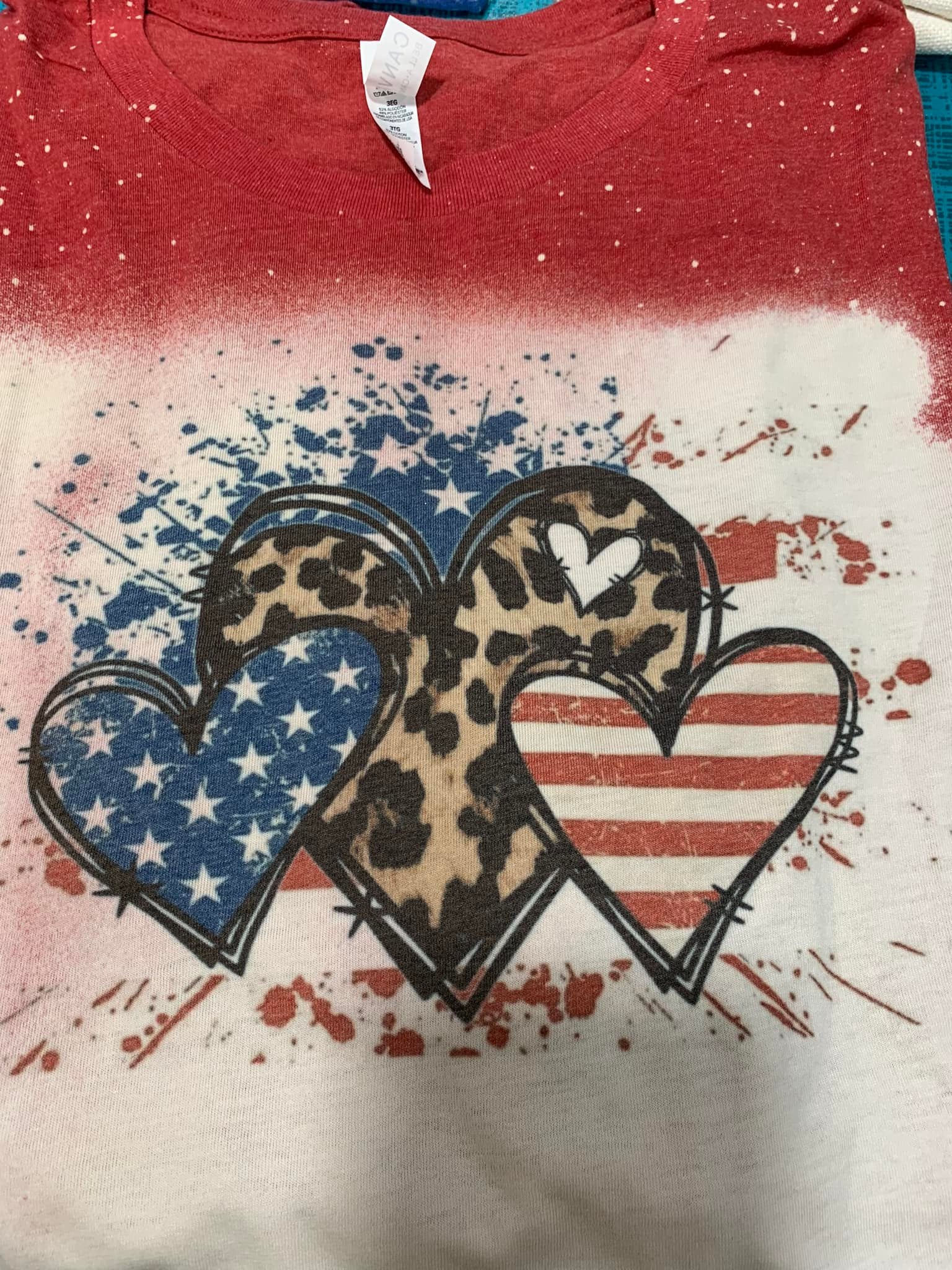 Red, White & Blue Hearts Shirt